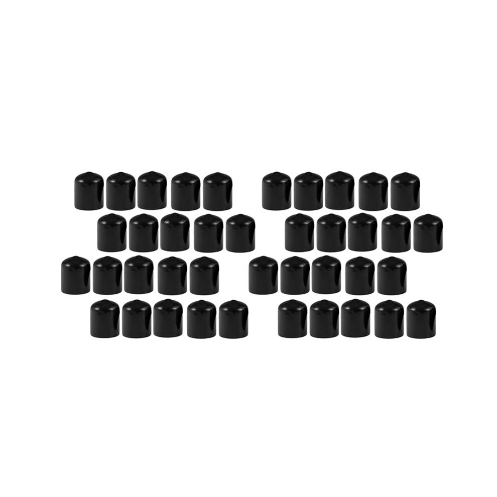 40Pcs Rubber End Caps 19Mm Id Pvc Round Tube Bolt Cap Cover Screw Thread Protectors Black 6031417183639