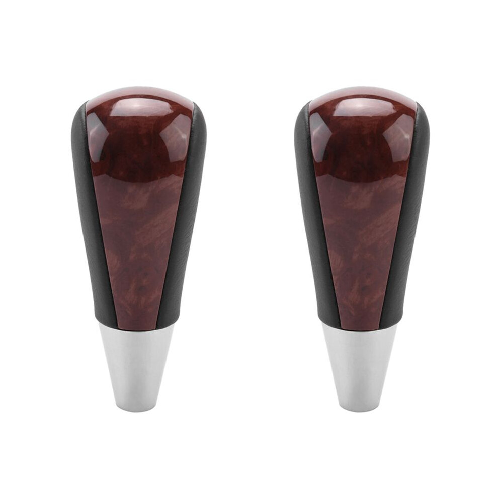 2X Wood Gear Shift Knob Shifter Lever For Ralink Vios Hilux Harrier Fortuner Accessories, Grain/Black 4713808496079