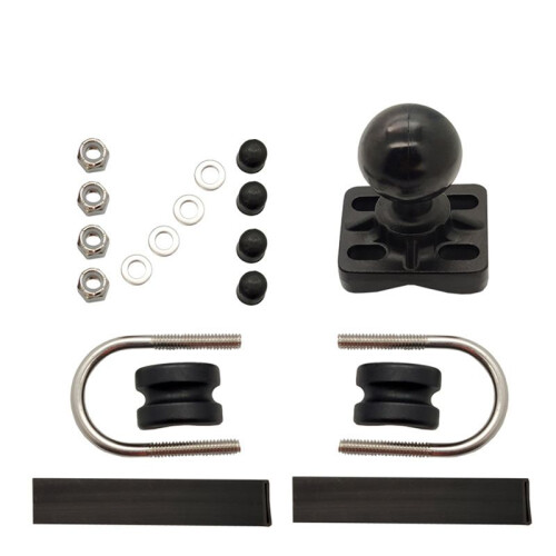 3X Base de Montagem em Trilho de Guiador para Motocicleta com Parafuso Duplo em U com Esfera de 1,5 Polegadas para Câmera  para  para 2