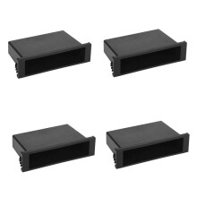4X Universele Auto Dubbel 1 Din Dash Bekerhouder Opbergdoos Kunststof voor Stereo Radio