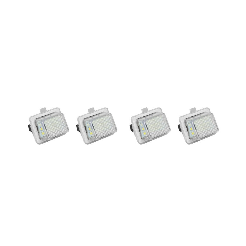 4Pcs Car License Plate For - W204/W212/W216/W221/W207 18 Led Rear License Tag S Light/White 6032874928115