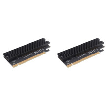 2X M.2 Nvme Ssd Adapter M2 to Pcie 3.0 X16 Controller Card M Key Interface Support Pci Express 3.0 X4 2230-2280 Size