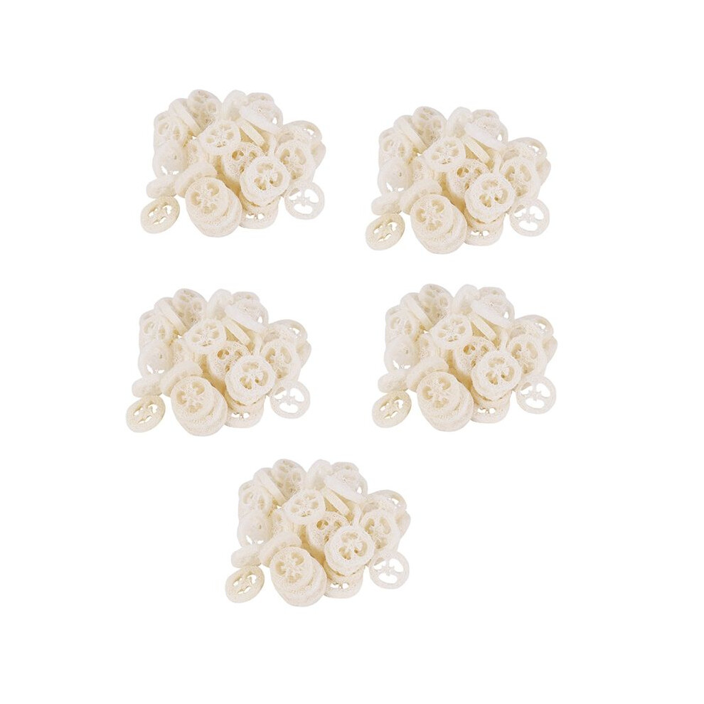 Semoic 4-6Cm Wide 250Pcs/Lot Natural Loofah Slice Diy Customize Soap Tools,Cleaner,Sponge Scrubber,Facial Soap Holder