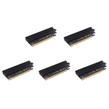 5X M.2 Nvme Ssd Adapter M2 to Pcie 3.0 X16 Controller Card M Key Interface Support Pci Express 3.0 X4 2230-2280 Size
