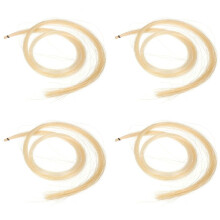 4Pcs Hank 31-31.5 Inch Genuine Mongolian Horse Hair for Violin, Viola, Cello, Bass Bow,Photo Color