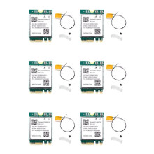 6X WiFi 6E RTL8852CE M.2-Netwerkkaart 5400 Mbps 802.11AX BT 5.3 Draadloze Adapter Tri-Band 2,4/5/6 GHz voor Windows 10/11