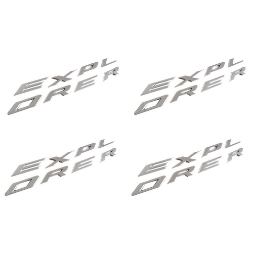 32X Explorer Car Emblem Front Huv Emblem 3D Letters Explorer Sticker Passar för  2011-2019 Explorer (Gloss Silver)