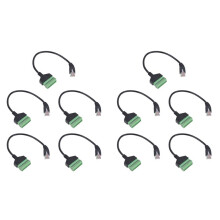 10X Cavo Connettore Terminale A Vite RJ45 Cavo Prolunga RJ45 Maschio A 8 Pin per Cat5 / 6/7 Ethernet Extender AV CCTV DVR