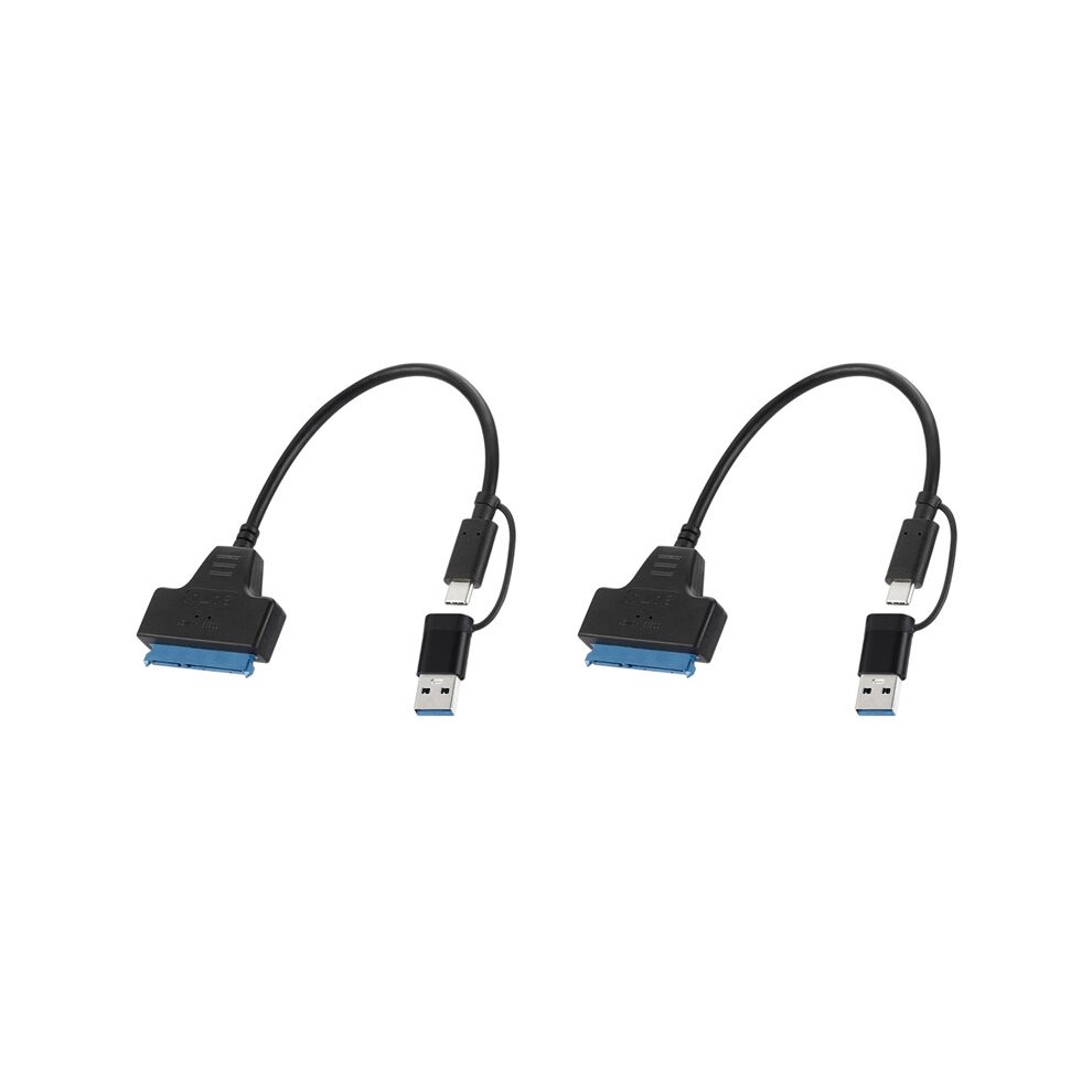 2X Typec+Usb 3.0 To Hard Drive Adapter Cable Hard Disk Driver Converter For 2.5/3.5 Inch Mobile Hard Drive 6032742777975