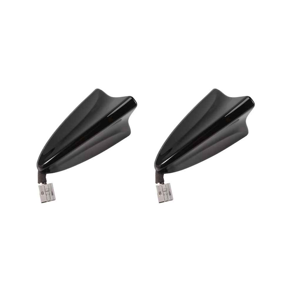 2X 962102W000 Car Roof Fin Positioning Antenna Generator Spoiler Wing For Santa Fe 2013-2016 Black 4713929409842