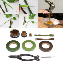 Flower Arrangement Fixing Tool Set, Kenzan, Scissors & Tape