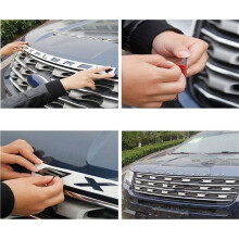 32X Explorer Car Emblème de Capot Avant Emblème Lettres 3D Autocollant D'Explorateur Convient pour  2011-2019 Explorer (Argent Brillant)