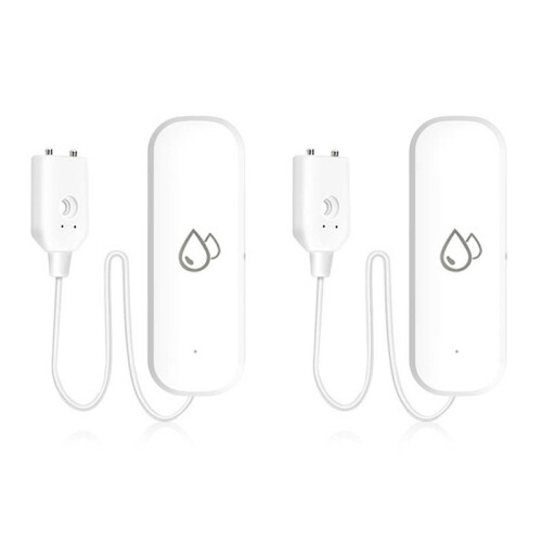 2X Tuya Zigbee Water Sensor Alarm Water Leak Detector Flood Alert Overflow Security Alarm System Works