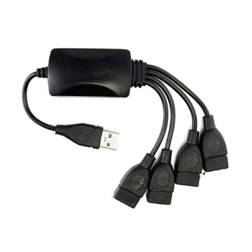 3X 1 Hane Till 4  USB HUB Splitter FöRläNg Kabel USB 2.0 FöRläNgningsdatakabel StröMadapter Socket Converter 1