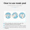50Pcs White Disposable 3-Layer Face Mask Filter Pads, Breathable & Comfortable 2
