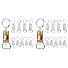 20Pcs Sublimation Keychain Blanks - Sublimation Keychain Case or Metal Sublimation Bottle Opener for Heat Transfer,Set B