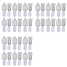 72Pcs Sublimation Rhinestone Trays Pendant Set, 18 Blank Bezel Trays, 18 Pcs Chains with 36 Discs, Rectangle Style