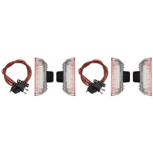 4x LED Door Warning Light Interior LAMP LIGHTS+Cable WIRE Compatible with MK5 MK6 B6 B7 CC 3AD 947 411