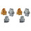 6pcs for  Land  Prado LC120 2003-2009 Bulb Base Tail Light Socket Brake Light Socket Reversing Light Socket 1