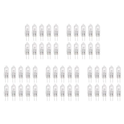 50 Pcs, G4 Halogen Lamp 12V 35W Pin Lamp Warm White