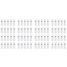 80Pcs Leather Keychain Blank Rectangle Keychain Sublimation Heat Transfer Keychain Kit Jewelry Making