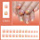 Short Square Press On Nail 24Pcs Shimmering Flower Pattern 2