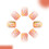 Short Square Press On Nail 24Pcs Shimmering Flower Pattern 4