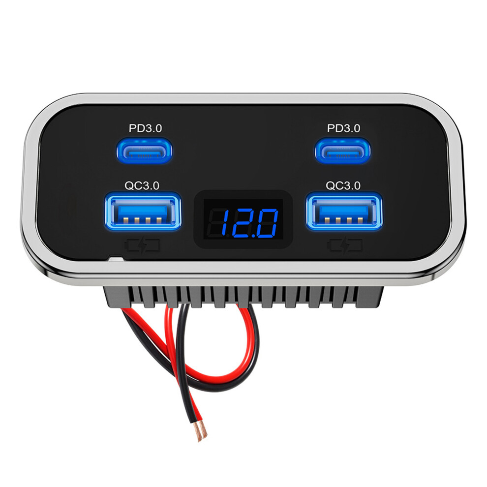 76W 4-Port Car Charger With Qc & Pd Fast Charging 6001832764553