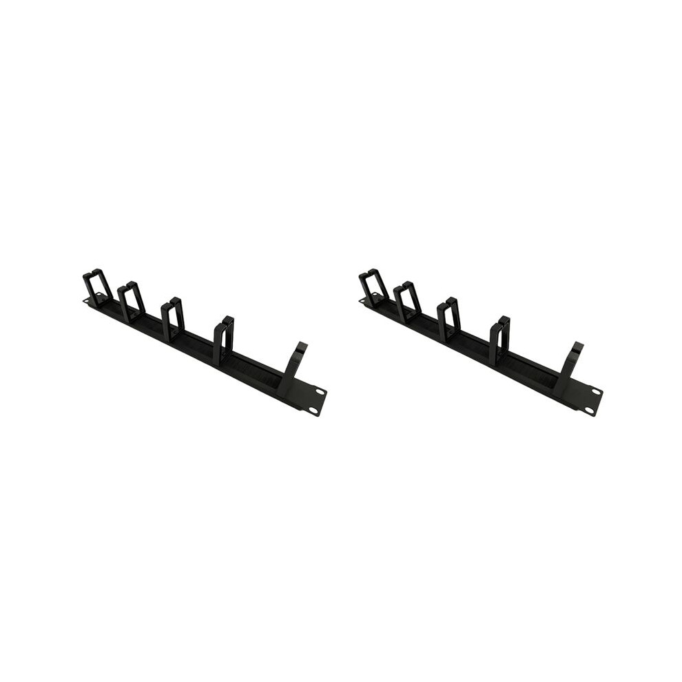2X 1U 19 Inch Rack Cabinets Cable Management Network Brush Panel Five Ring Detachable Wire Manager Frame 6032592023949