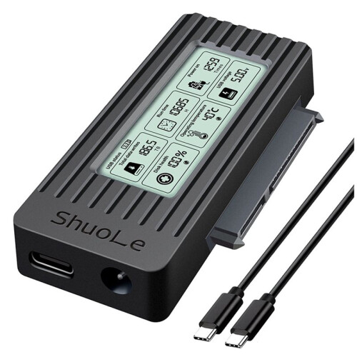2X ShuoLe USB C para  IDE Cabo Conversor de Disco Rígido para 3,5 2,5 Polegadas HDD/SSD  III Adaptador de Disco Rígido para PC Laptop 1