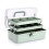 2X 3-Layer Plastic Dividing Storage Box  Organizer and Storage with Adjustable Spacers Portable Handled Organizer 2