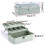 2X 3-Layer Plastic Dividing Storage Box  Organizer and Storage with Adjustable Spacers Portable Handled Organizer 4