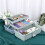 2X 3-Layer Plastic Dividing Storage Box  Organizer and Storage with Adjustable Spacers Portable Handled Organizer 6