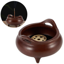 Copper Incense Burner Holders with Three Legs, 4.5cm Mouth, 3.5cm Height