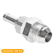 Aluminium AN8 Bulkhead Fuel Fitting 3/8 Flare Hose Barb Universal Alloy