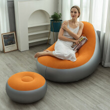 (Orange) Inflatable PVC Sofa for Balcony & Garden