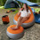 (Orange) Inflatable PVC Sofa for Balcony & Garden 2