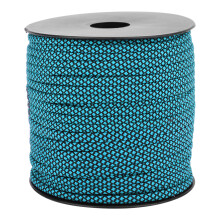 50M 4MM 7-Core Paracord Rescue Rope Camping Lanyard Blue Black
