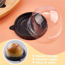 150 Pack Cupcake Containers Clear Plastic Cake Box with Dome Lids for Muffin Mooncake Dessert Cheese Pastry