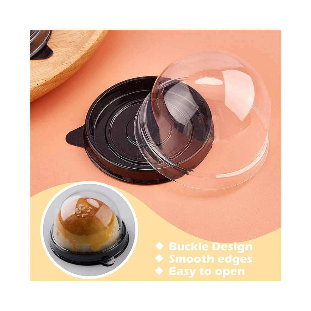150 Pack Cupcake Containers Clear Plastic Cake Box With Dome Lids For Muffin Mooncake Dessert Cheese Pastry 6031744829590