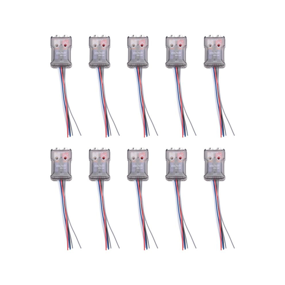 10X High Level Speaker Signal To Low Level Rca Adapter Car Audio High To Low Subwoofer Audio Converter 6033340196465