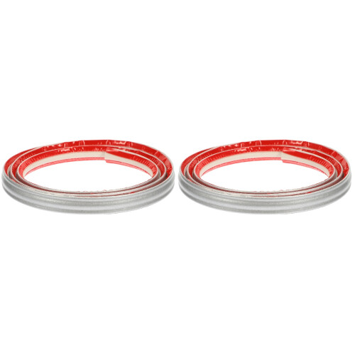 2Rolls Portable Silver PVC Wall Molding Trim for Kitchen and Bathroom