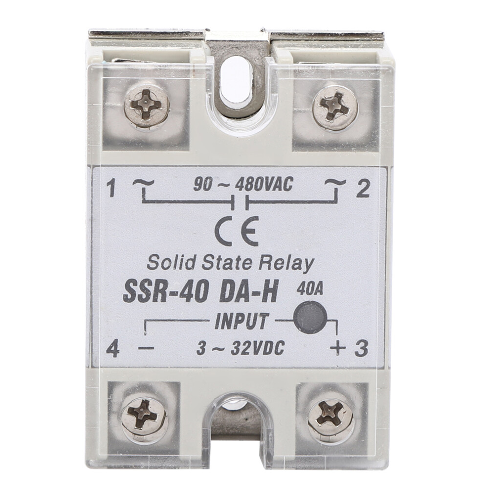 Solid State Relay Dc Ac Ssr 40A Non-Contact Switch -40C To 75C 6941392266114