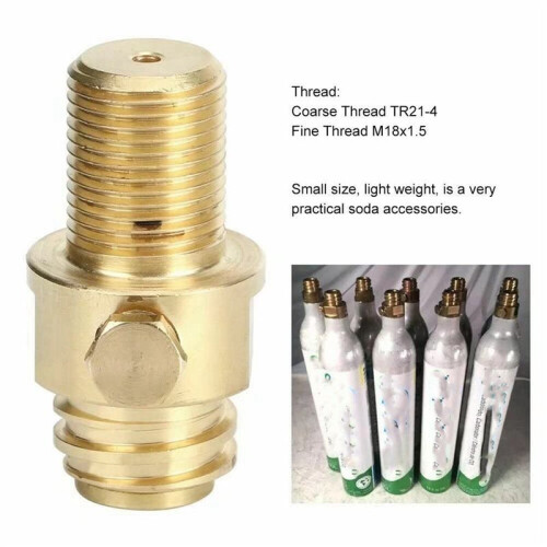 6X M18X1.5 Refill CO2-Ventiladapter Gängomvandlarebyte för 2