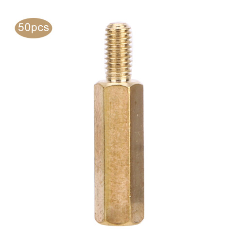 M3 Brass Standoff Nuts Kit 50Pcs M3 x 15mm Single Head Hex Replacement 1