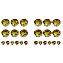 24 Pack Steel Bung Plug Drum Bung 6cm and 3cm Bung Hole Cap 55 Gallon Drum Caps Metal Bung Caps with Plated Coated