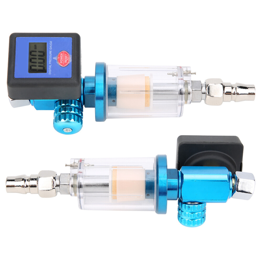 Digital Air Regulator Pressure Display Meter With Water Trap Filter Mf08 Mf01 1/4In 8761392267007