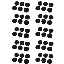 60 x Black Plastic 50mm Dia Round Tubing Tube Insert Caps Covers