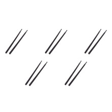 5X Pair of 5A Drumsticks Nylon Stick for Drum Set Professional Black