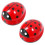 2X Ladybug Patterned Battery-Operated  Vacuum Table Dust Cleaner, Red 1